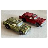 Pair of Vintage Hot Wheels Redlines Classic Nomad Cars