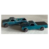 Set of 2 Vintage 1967 Hot Wheels Redline Custom Fleetside Trucks