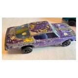 Pair of Vintage Redline Hot Wheels: Custom Barracuda Purple & Custom Continental Mark 3 Blue