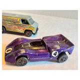 Set of 3 Vintage Hot Wheels Redline Diecast Cars: Super Van, Heavy Chevy, McLaren