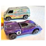 Set of 3 Vintage Hot Wheels Redline Diecast Cars: Super Van, Heavy Chevy, McLaren