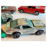 Set of 6 Vintage Redline Hot Wheels Cars including Custom Barracuda, Chevy Monza, Boss Hoss, Ford J Car