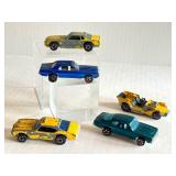 Assorted Vintage Hot Wheels Redlines Diecast Cars Set of 5 including Vintage Redline Hot Wheels Ice T, Barracuda and More
