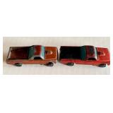Pair of Vintage Hot Wheels Redlines Custom Fleetside Die-Cast Trucks