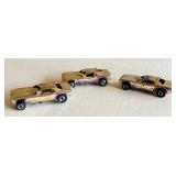Lot of 3 Vintage Hot Wheels Redlines Gold Hemi Hauler Top Eliminator Cars