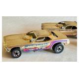 Lot of 3 Vintage Hot Wheels Redlines Gold Hemi Hauler Top Eliminator Cars