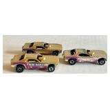 Lot of 3 Vintage Hot Wheels Redlines Gold Hemi Hauler Top Eliminator Cars
