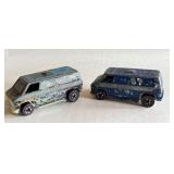 Lot of 2 Vintage Redlines Hot Wheels Super Vans 1974 Hong Kong