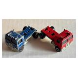 Pair of Vintage Hot Wheels Redlines American Tipper Haulers, 1970s Hong Kong