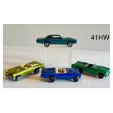 Set of 4 Vintage Redline Hot Wheels 57 T-Bird Diecast Cars