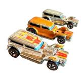 Set of 3 Vintage Hot Wheels Redlines Prowler Diecast Cars