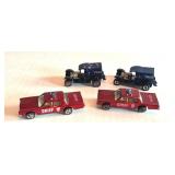 Set of 4 Vintage Redline Hot Wheels Paddy Wagon and Chief Cruiser Diecast Cars