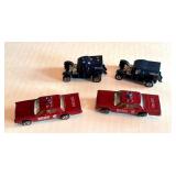 Set of 4 Vintage Redline Hot Wheels Paddy Wagon and Chief Cruiser Diecast Cars