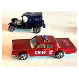 Set of 4 Vintage Redline Hot Wheels Paddy Wagon and Chief Cruiser Diecast Cars
