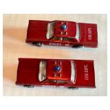 Set of 4 Vintage Redline Hot Wheels Paddy Wagon and Chief Cruiser Diecast Cars