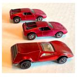 Hot Wheels Redlines Lot: 2 Tri-Baby and 1 AMX/2 Cars
