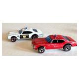 Pair of Vintage Hot Wheels Redlines Police Cruiser and Emergency Squad Cars