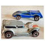 Set of 4 Vintage Redline Hot Wheels Cars Including Silhouette, Custom Camaro, Prowler, and Buzz Off