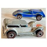 Set of 4 Vintage Redline Hot Wheels Cars Including Silhouette, Custom Camaro, Prowler, and Buzz Off