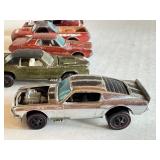 Lot of 5 Vintage Hot Wheels Redline Cars Including Custom Cougar, King Kuda, Fleetside and Boss Hoss