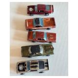 Lot of 5 Vintage Hot Wheels Redline Cars Including Custom Cougar, King Kuda, Fleetside and Boss Hoss