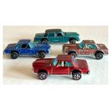 Lot of 4 Vintage Redline Hot Wheels Cars Including Mercedes 280 SL and Rolls Royce