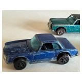 Lot of 4 Vintage Redline Hot Wheels Cars Including Mercedes 280 SL and Rolls Royce