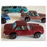 Lot of 4 Vintage Redline Hot Wheels Cars Including Mercedes 280 SL and Rolls Royce