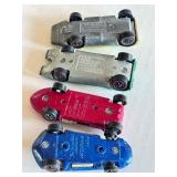 Set of 4 Vintage Redline Hot Wheels Cars Assorted Models 1968-1973