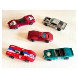 Set of 5 Vintage Redline Hot Wheels Cars Including Boss Hoss, Mark IV, Light My Firebird, Ferrari 312, Mod Squad