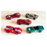 Set of 5 Vintage Redline Hot Wheels Cars Including Boss Hoss, Mark IV, Light My Firebird, Ferrari 312, Mod Squad