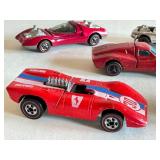Set of 5 Vintage Redline Hot Wheels Cars Including Boss Hoss, Mark IV, Light My Firebird, Ferrari 312, Mod Squad