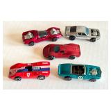 Set of 5 Vintage Redline Hot Wheels Cars Including Boss Hoss, Mark IV, Light My Firebird, Ferrari 312, Mod Squad