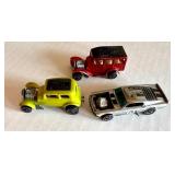 Set of 3 Vintage Redline Hot Wheels Cars - Classic 32 Ford, Classic 31 Ford, Boss Hoss