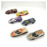 Set of 6 Hot Wheels Silver Bullet Diecast Cars Assorted Colors