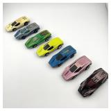 Set of 6 Hot Wheels Silver Bullet Diecast Cars Assorted Colors