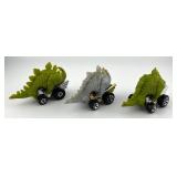 Set of 6 1990s Hot Wheels Animal Theme Diecast Cars including Hot Wheels Stegosaurus