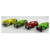 Lot of 7 1990s Animal Themed Hot Wheels Cars including Hot Wheels Rodzilla and Hot Wheels Double Demon
