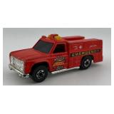 Lot of 6 Emergency Hot Wheels Die-Cast Vehicles - Fire Trucks and Ambulances