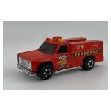 Set of 6 Emergency Hot Wheels Vehicles Including Fire Trucks and Ambulances
