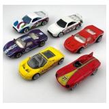 Set of 6 Hot Wheels Diecast Sports Cars Assorted Models
