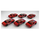 Lot of 8 Hot Wheels Diecast Cars - Red American Flag and Green Glitter Variants