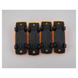 Set of 4 Vintage Hot Wheels Die-Cast Cars Yellow with Purple and Pink Graphics