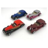Set of 4 Vintage Hot Wheels Diecast Classic Cars
