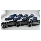 Set of 12 Hot Wheels Blue Mercedes-Benz 540K Cars in Vintage Collector Case