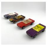 Set of 4 Hot Wheels Ford Mustang Convertible Diecast Cars