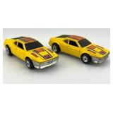 Pair of Hot Wheels Wind Splitter Diecast Cars Yellow