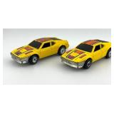 Pair of Hot Wheels Wind Splitter Diecast Cars Yellow