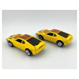 Pair of Hot Wheels Wind Splitter Diecast Cars Yellow