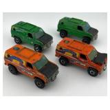 Set of 4 Vintage 1970s Hot Wheels Baja Breaker Diecast Vans